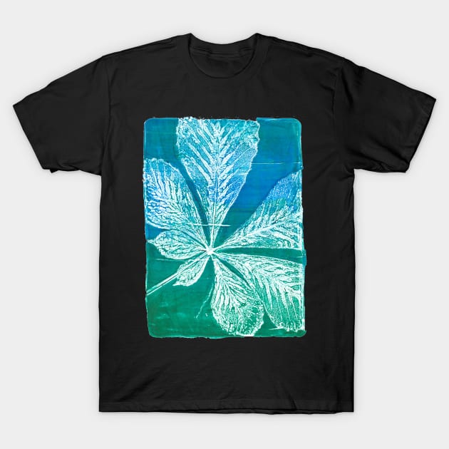 blue-green chestnut leaf T-Shirt by kobyakov